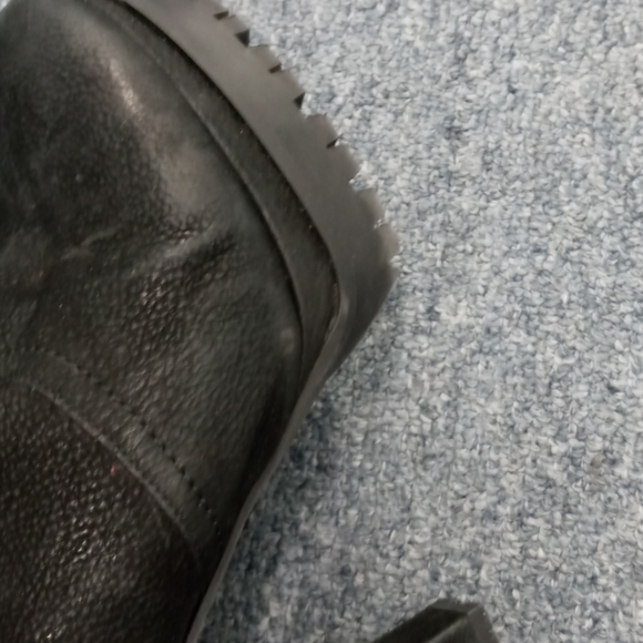 Allsaints Black Suede Platform High Heeled Boots | EUC | Size 9 | Zippered - Picture 5 of 7